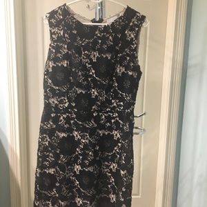 Amazing dress with feminine black lace overlay